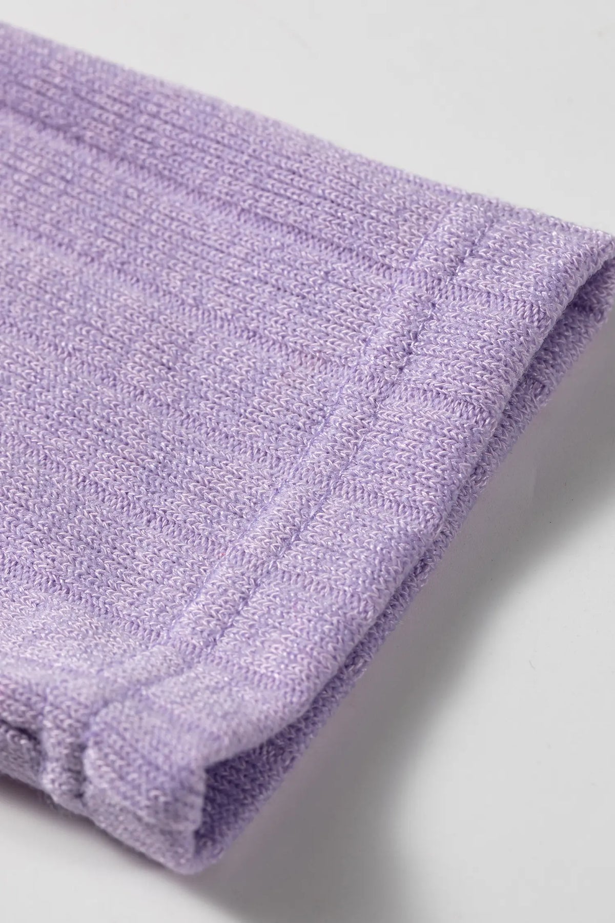 Long Sleeve Top with Ribbed Texture and Round Neck