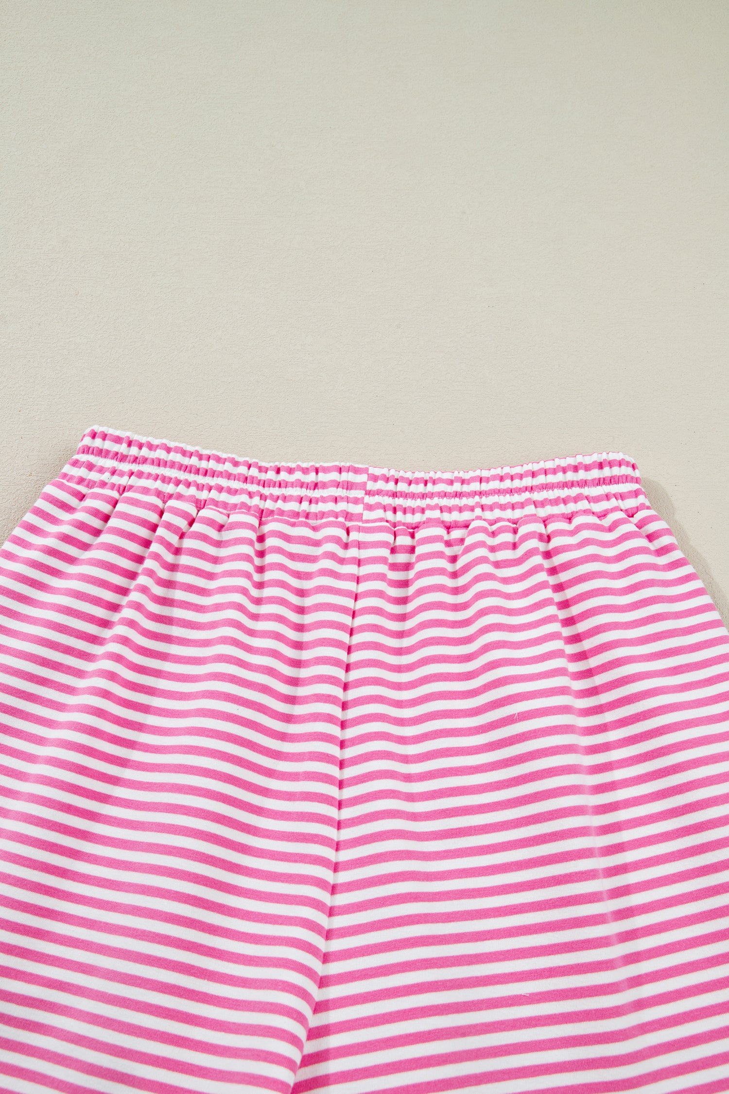 Stripe Oversize Mock Neck Sweatshirt and Shorts Set