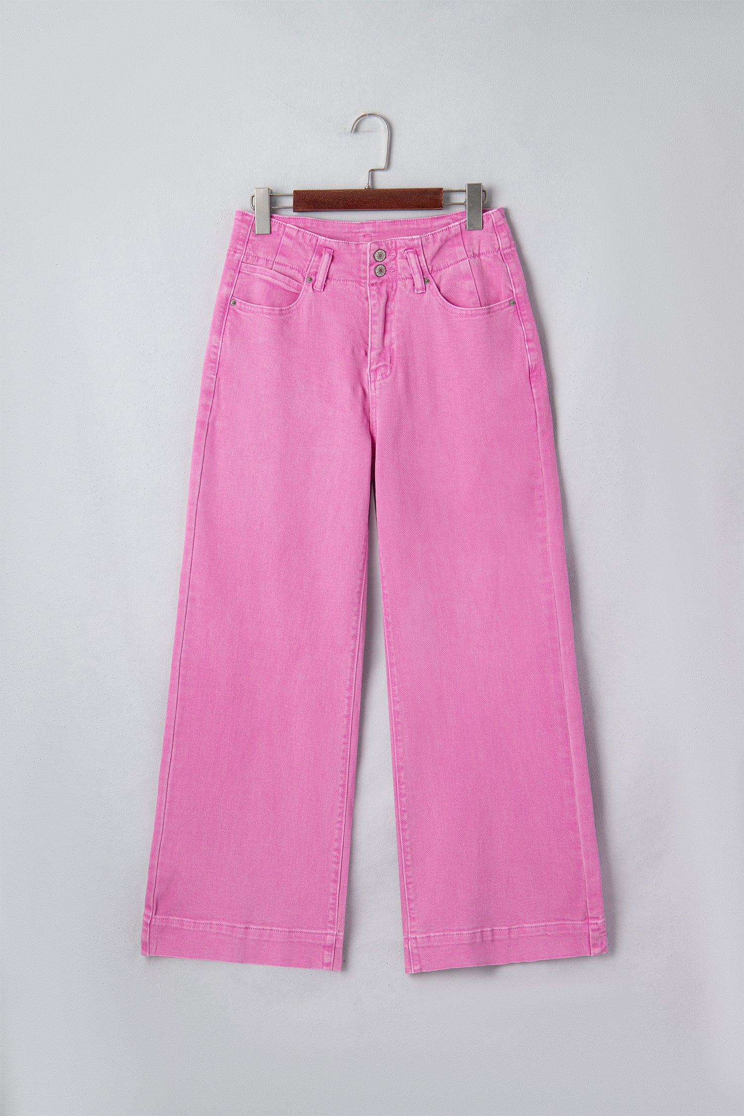 Double Button High Waist Flared Bottom Jeans