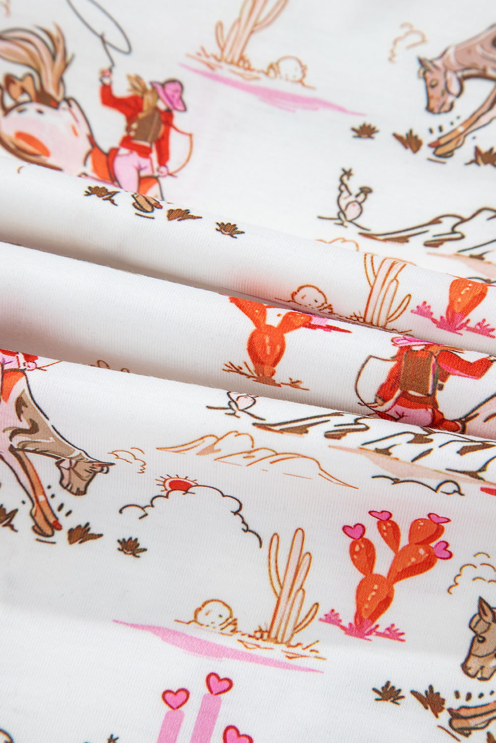 White Cowgirl Country Print Pyjamas Set eAura