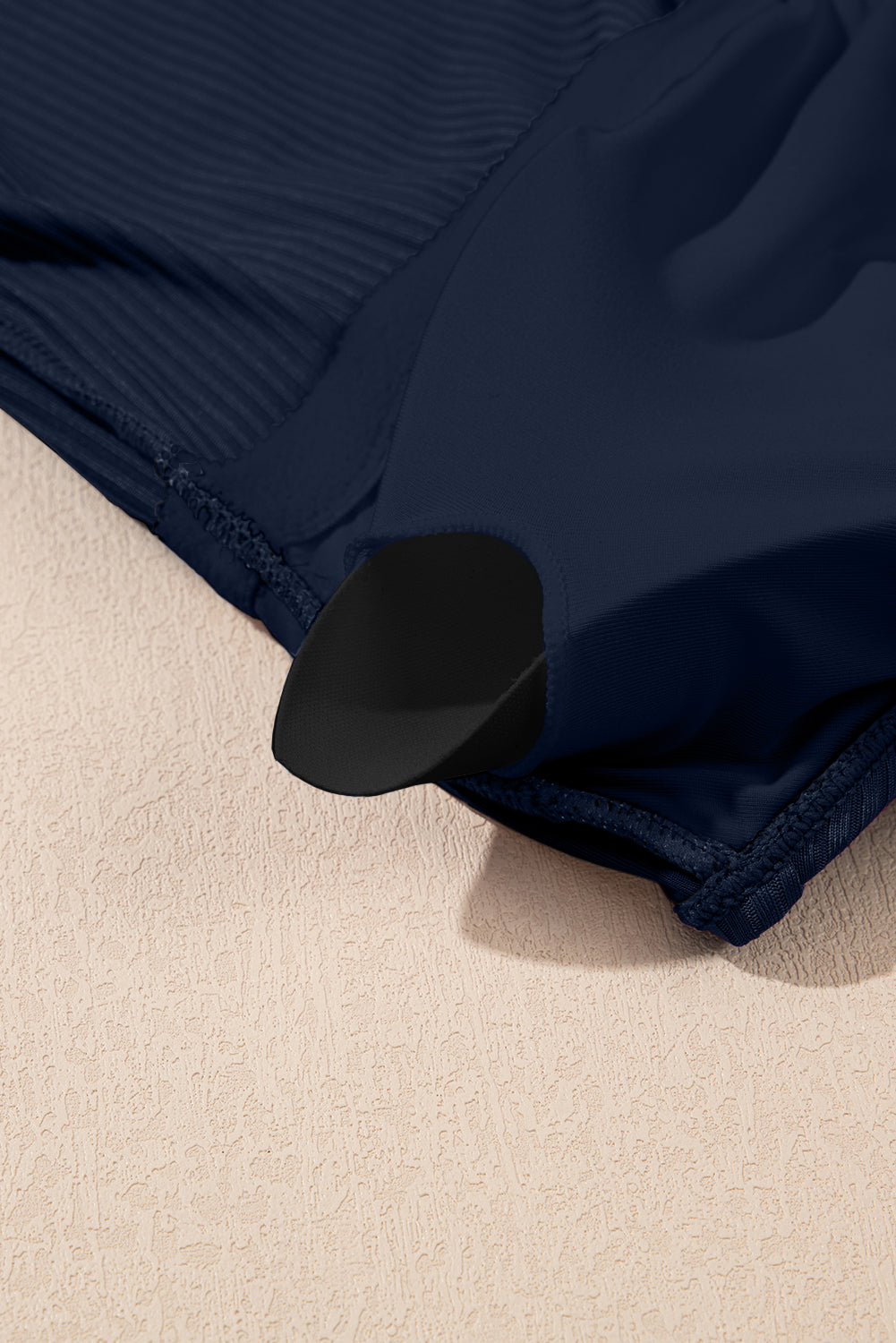 Ribbed Crossed Detail Tankini & Skort Two-Piece Swimsuit