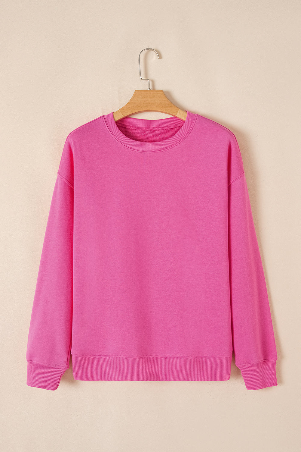 Bonbon Solid Classic Crewneck Pullover Sweatshirt eAura