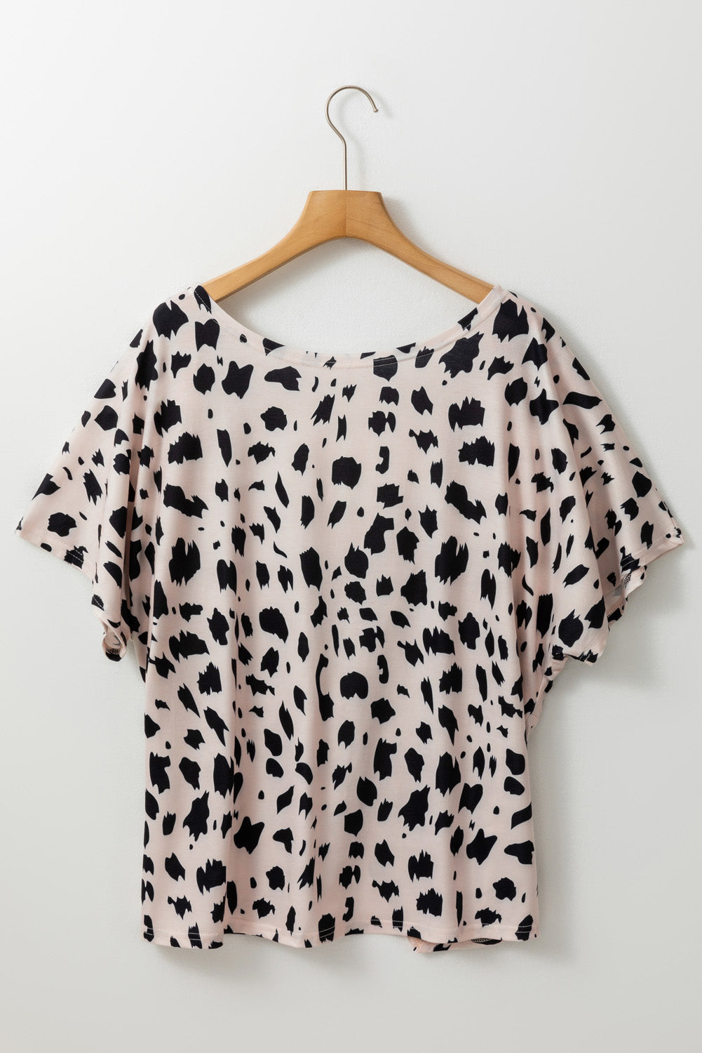 Khaki Leopard Print Twist Open Back Plus Size Top BB Fashion Outlet