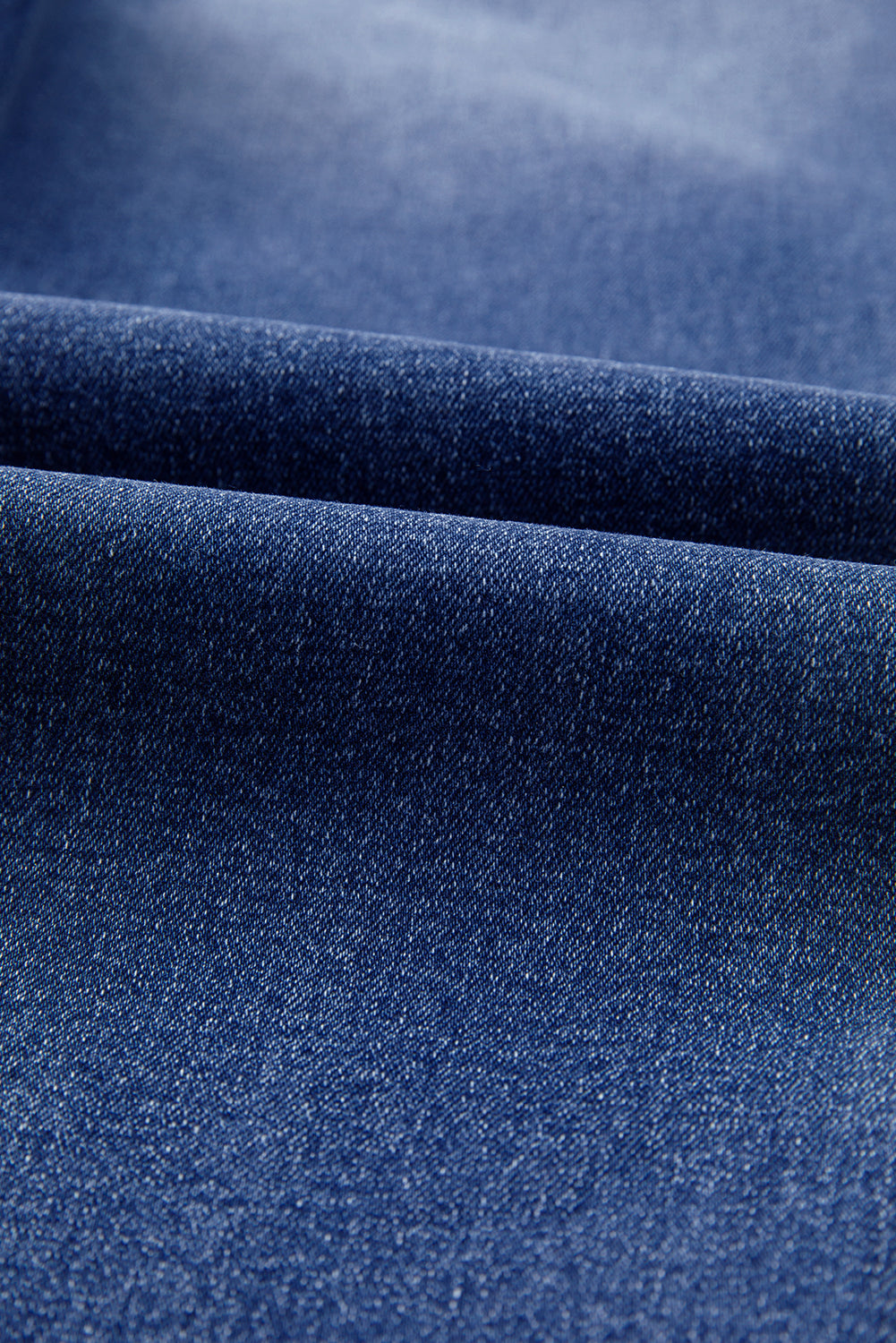 Sky Blue Whiskered Wash Raw Hem Cropped Jeans
