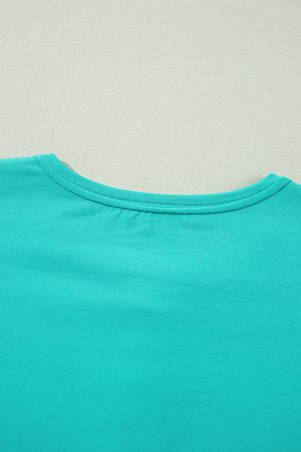 Mint Green Solid Colour Half Sleeve Buttons Henley Top - eAura