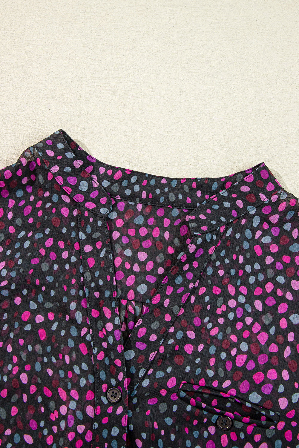 Polka Dot Print Buttoned Shirt