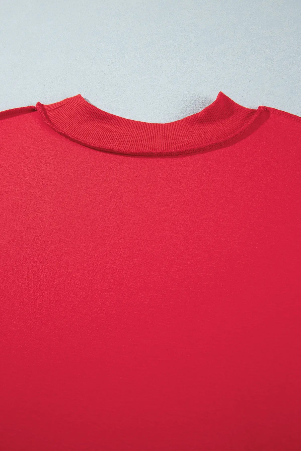 Exposed Seam Detail Reversible Double Wear Plus Size Sweatshirt