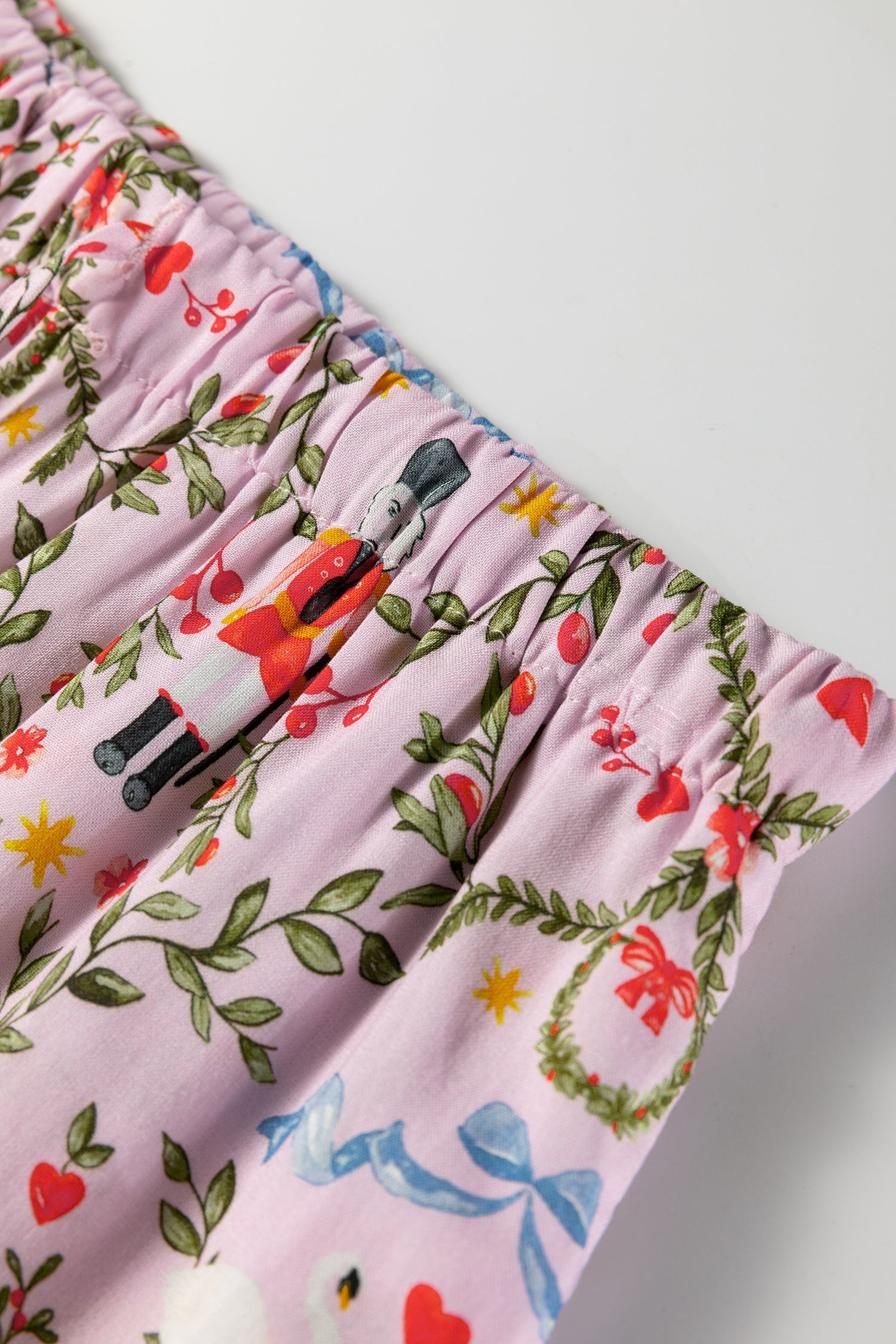 Christmas Print Nutcracker Long Sleeve and Shorts Pyjama Set - eAura