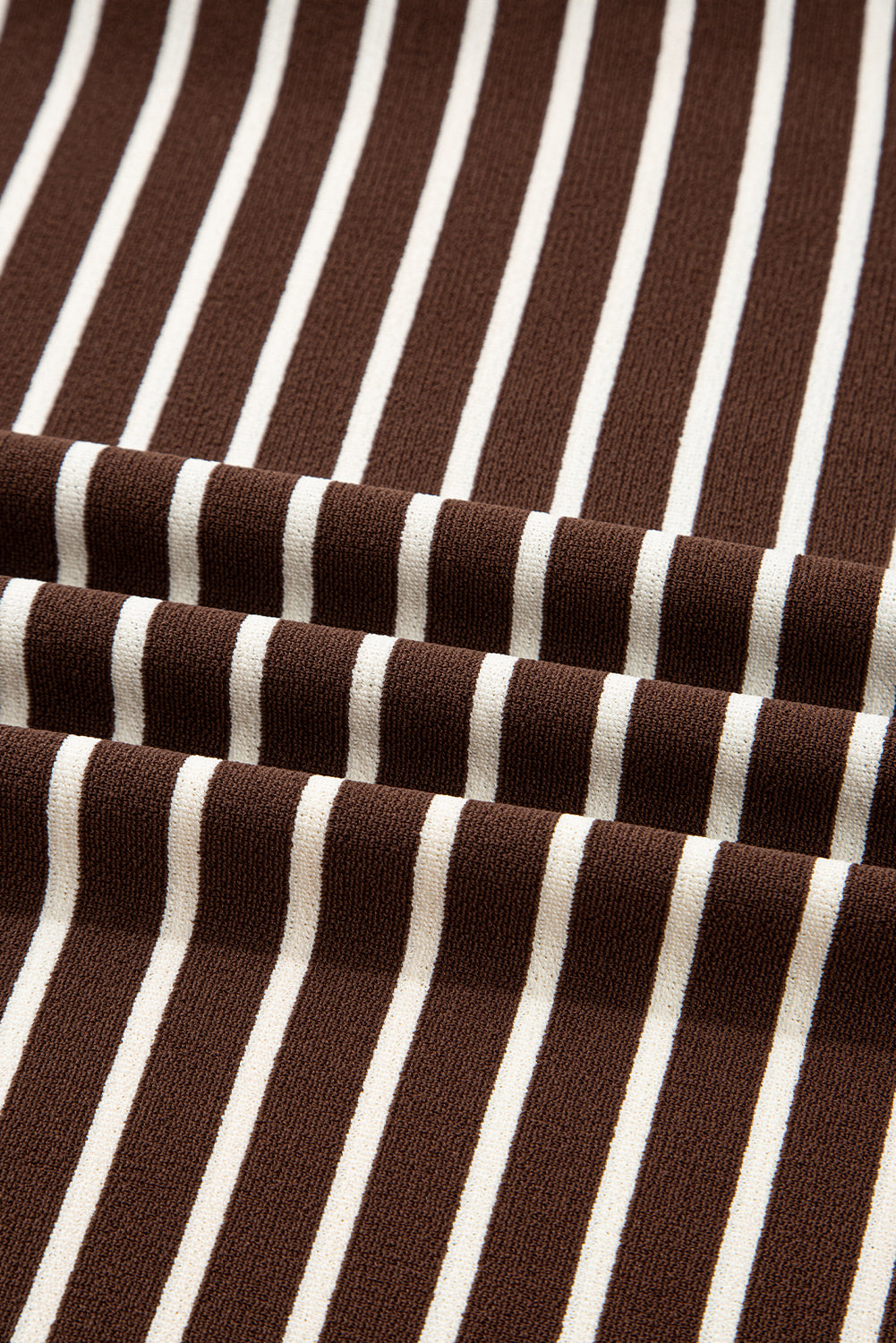 Striped Ribbed Cropped Long Sleeve T-Shirt - eAura