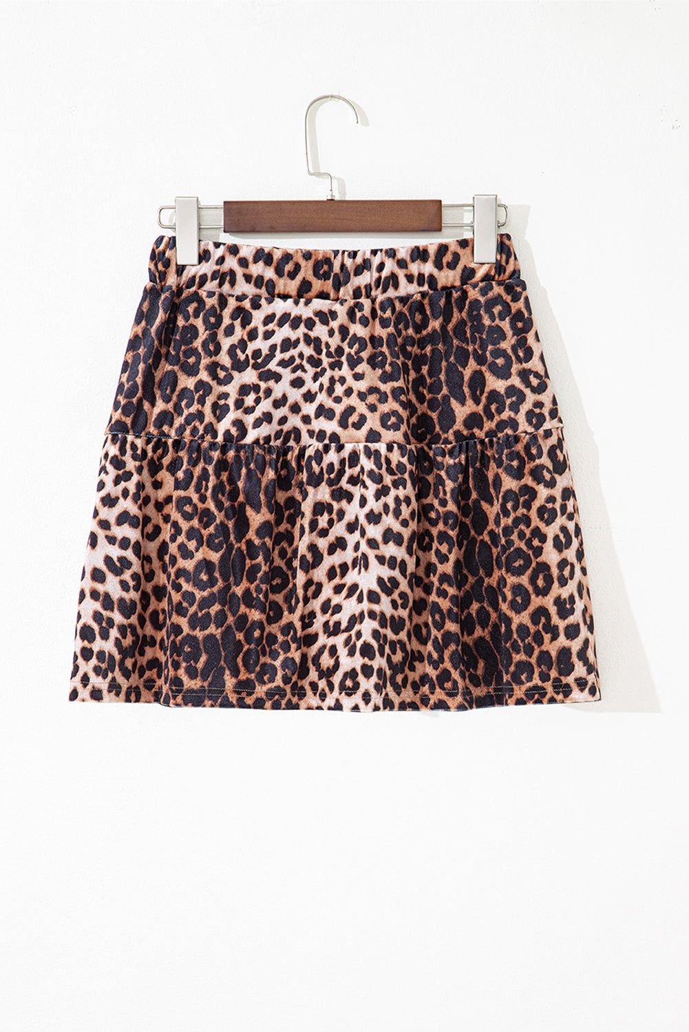 Leopard Tiered Tiered Mini Skirt - eAura