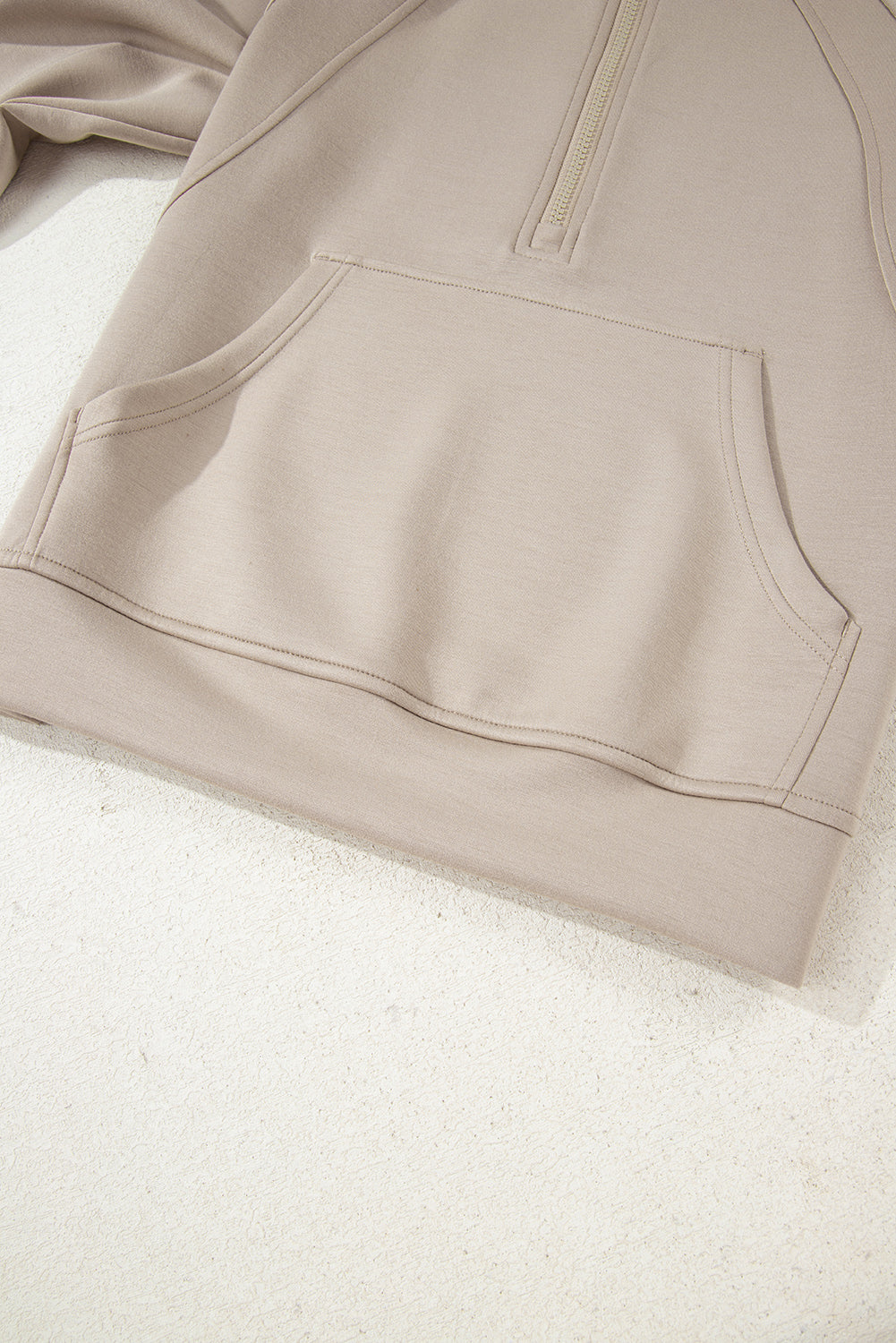 Half Zip Thumbhole Sleeve Hoodie & Active Pants 2pcs Co-ord Outfit eAura