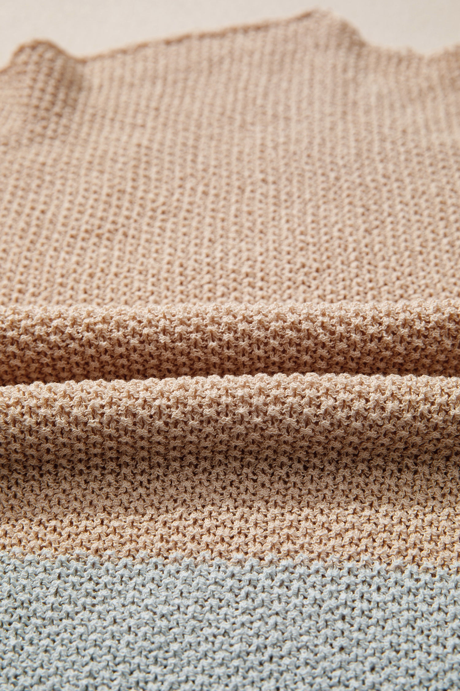 Colour Block Knit V-Neck Sweater - eAura