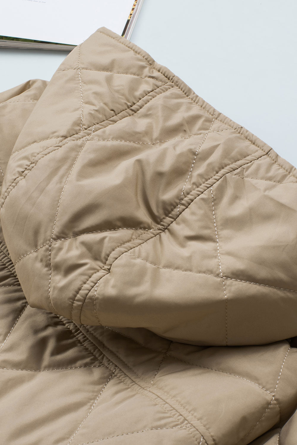 Quilted Snap Button Hooded Puffer Coat - eAura