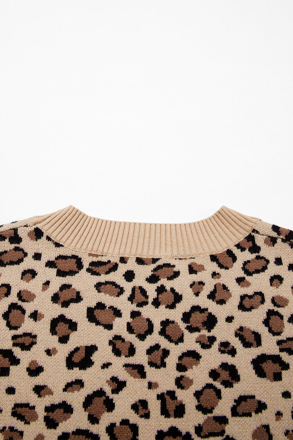 Leopard Pattern Sweater Dolman Sleeve - eAura
