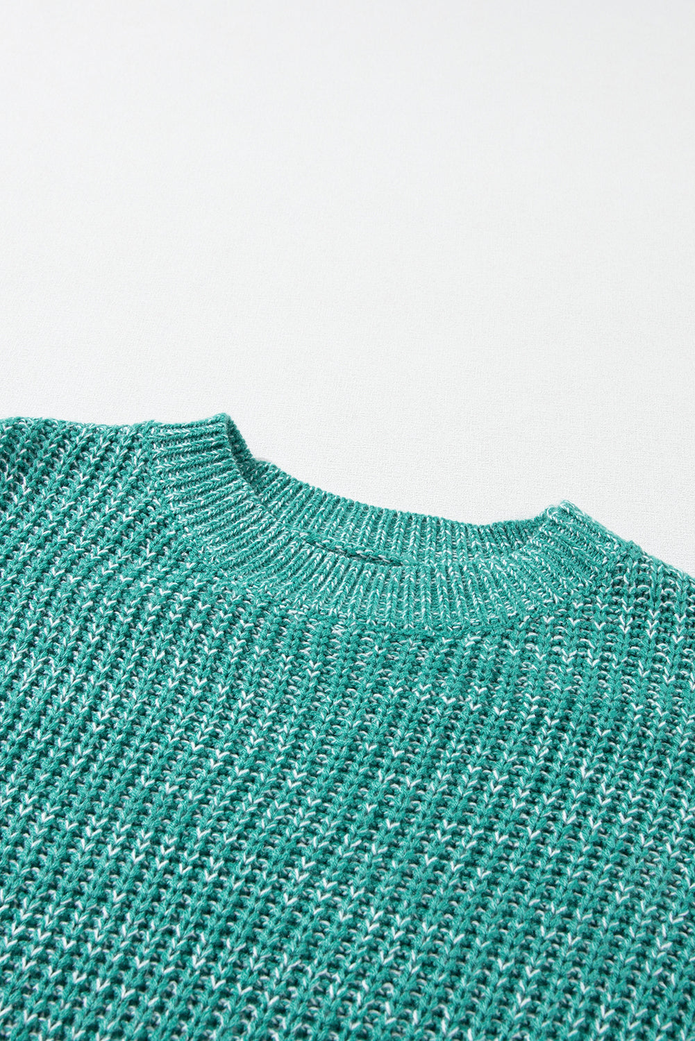 Parchment Cable Knit Sleeve Drop Shoulder Sweater eAura