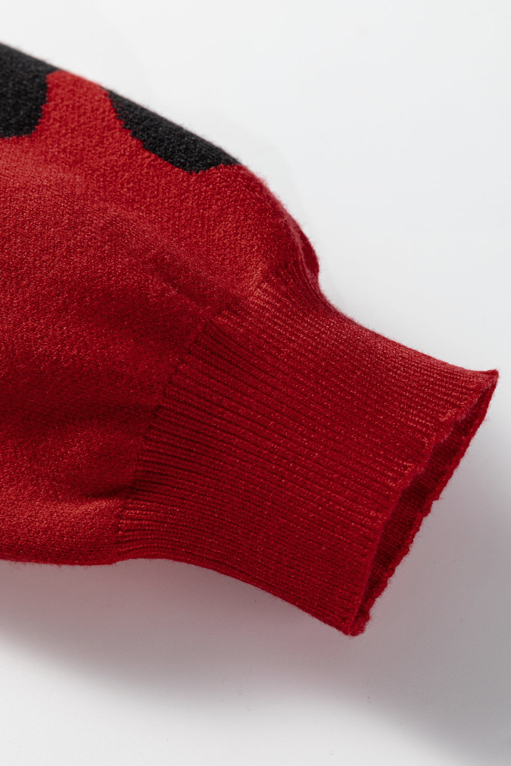 Pearl Embellished Bow Pattern Loose Sweater - eAura