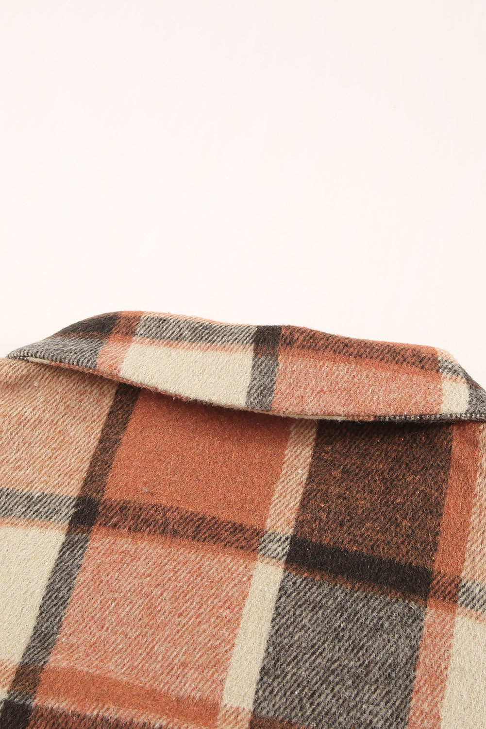 Plaid Print Buttoned Shirt Jacket Beagle Boutique Fashion Outlet