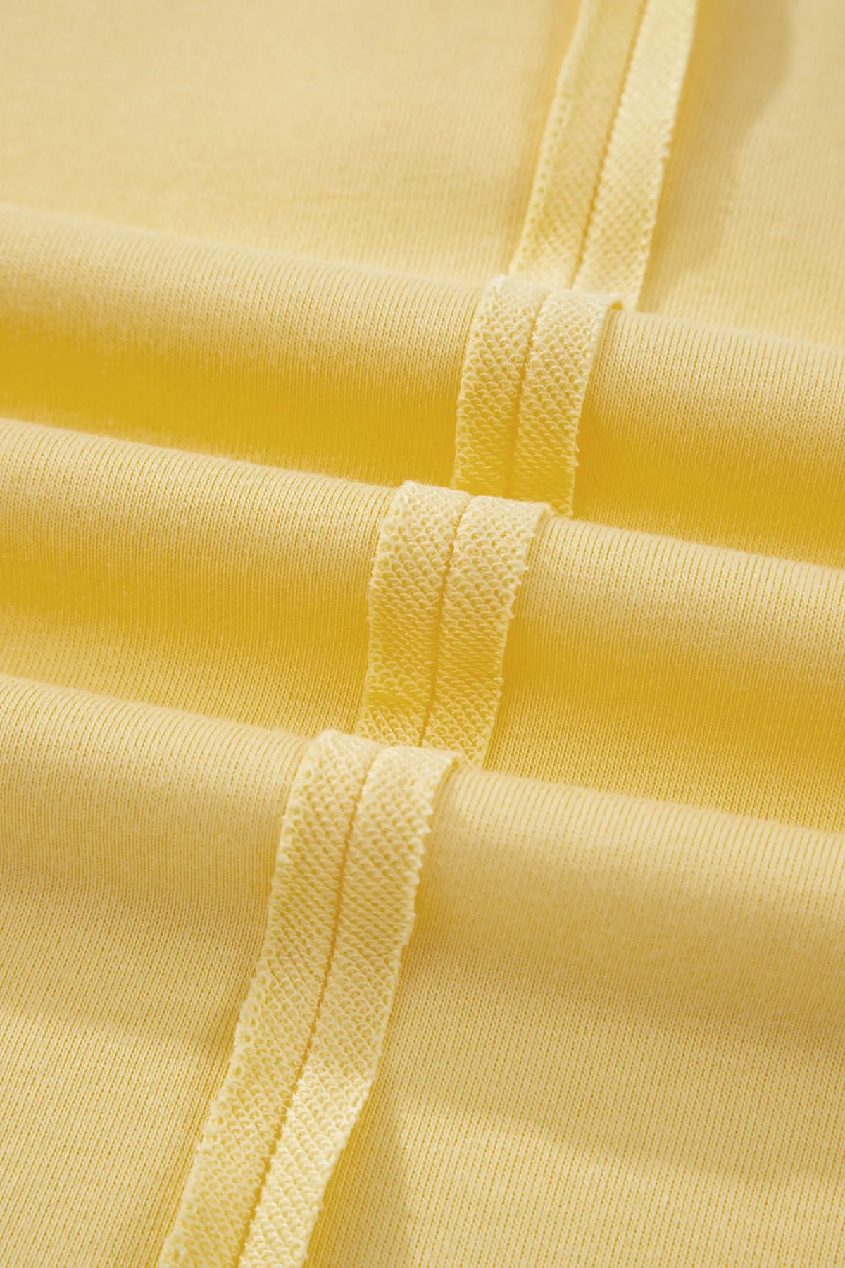 Cream Solid Colour Polo Tee Elastic Waist Shorts Plus Size Outfit – Yellow