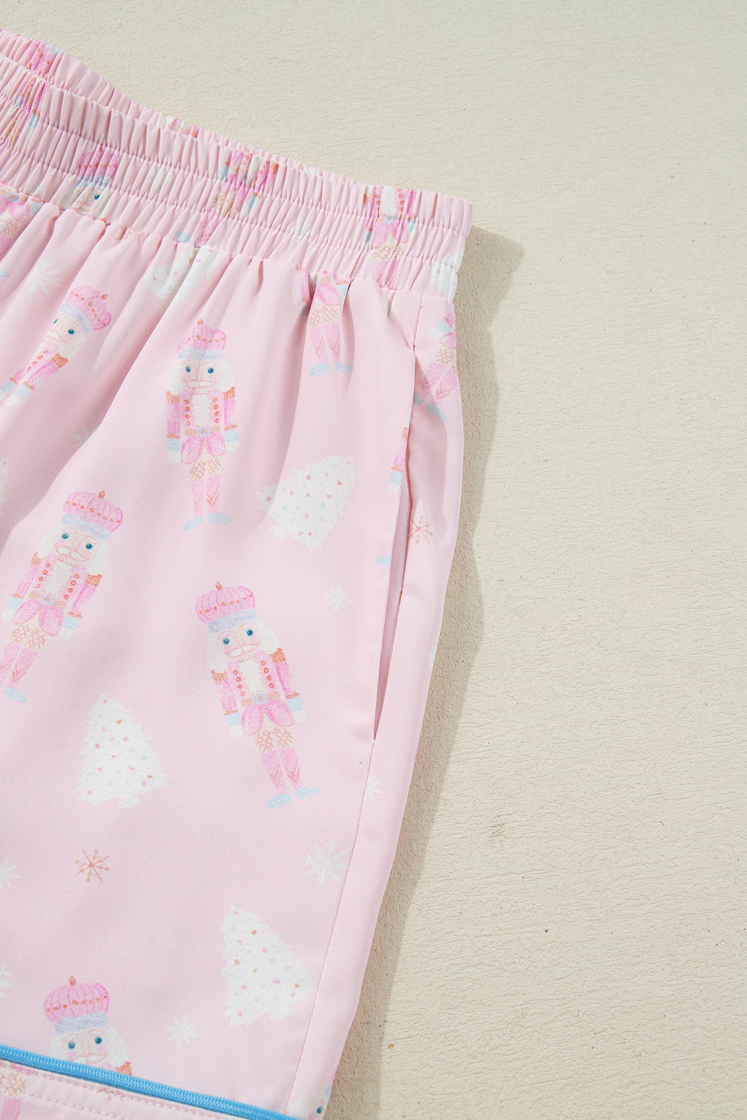 Bow Tie Front Christmas Nutcracker Long Sleeve Shirt Shorts Pajama Set - Loungewear & Sleepwear/Sleepwear
