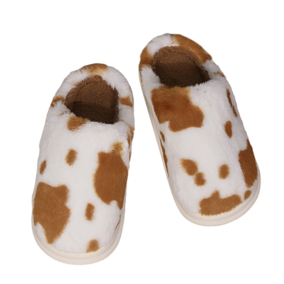 Cow Spotted Plush Slippers beagle boutique