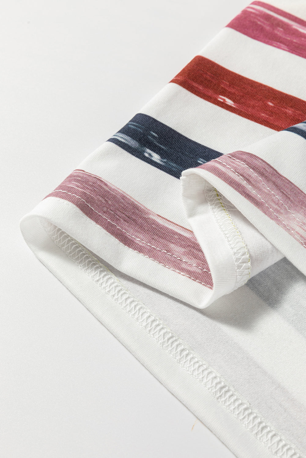 Red Stripe Rainbow Round Neck Tank Top - eAura