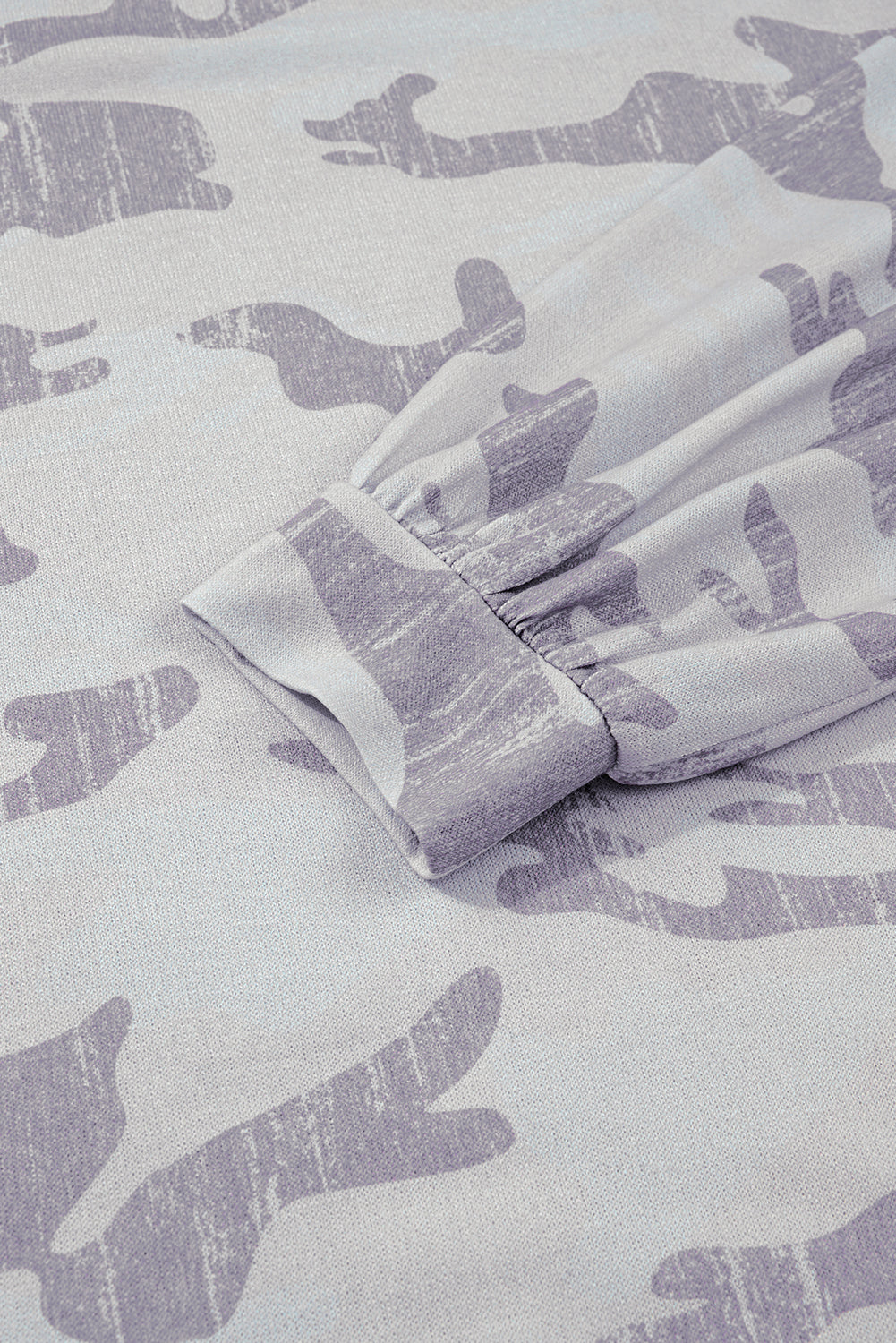 Multicolour Camouflage Print Plus Size Sweatshirt eAura