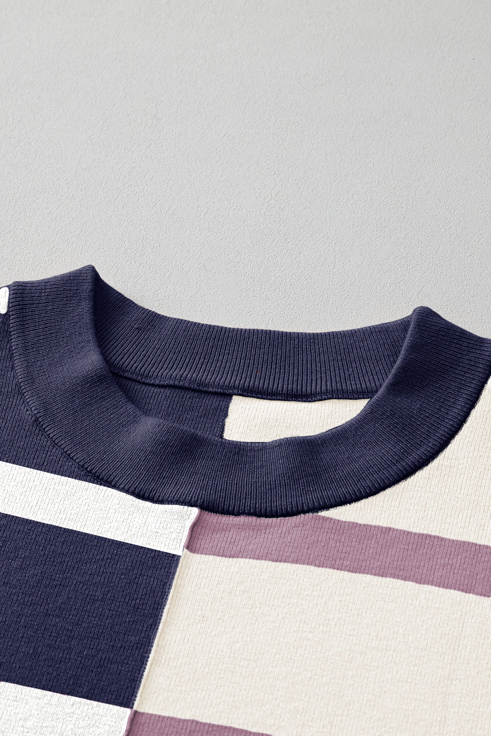 Pink Stripe Colourblock Oversized Sweater eAura