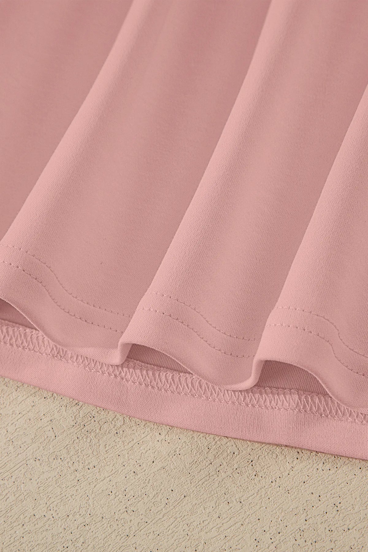 Solid Colour High Neck Oversize Tee – Wisteria