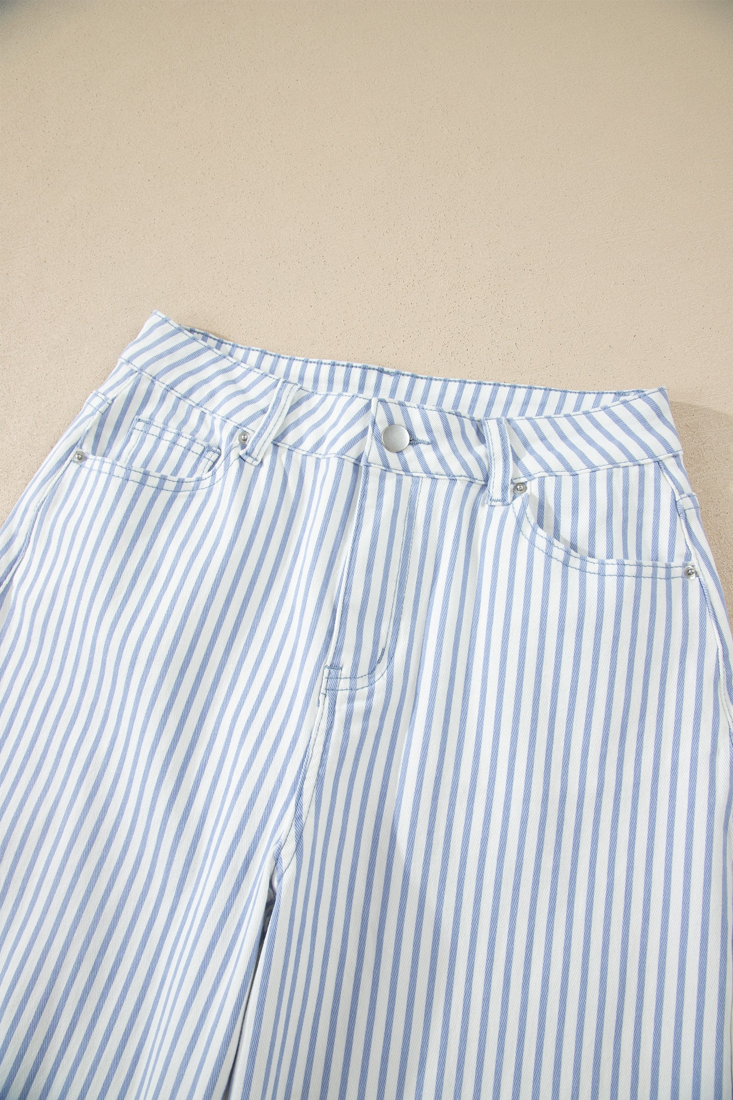 Striped Barrel Jeans – Brown, Khaki & Sky Blue