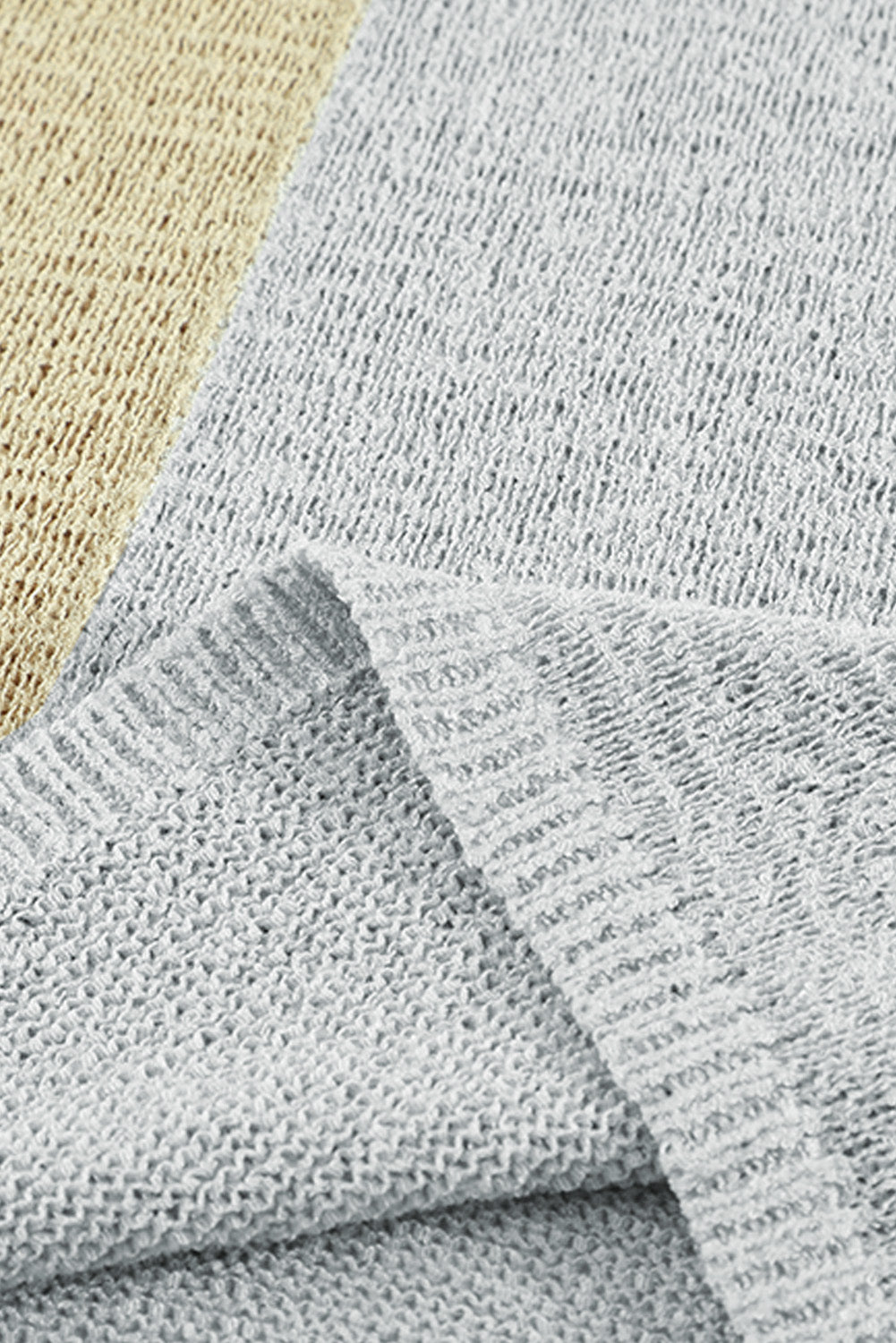 Grey Colour Block Knitted Tank Top eAura