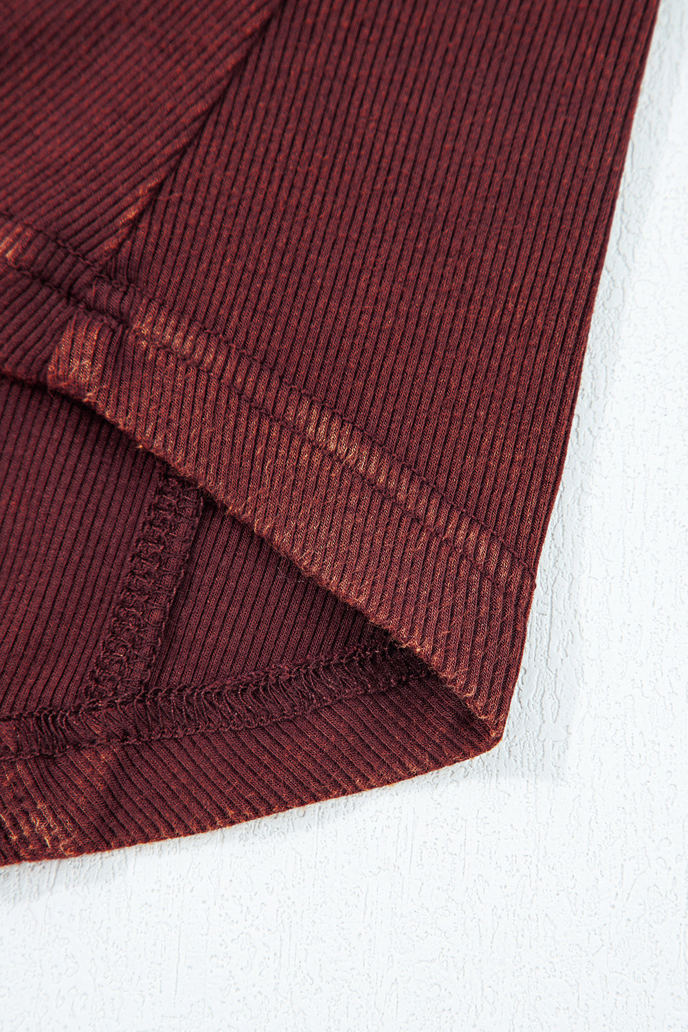 Exposed Seam Ribbed Long Sleeve Top eAura