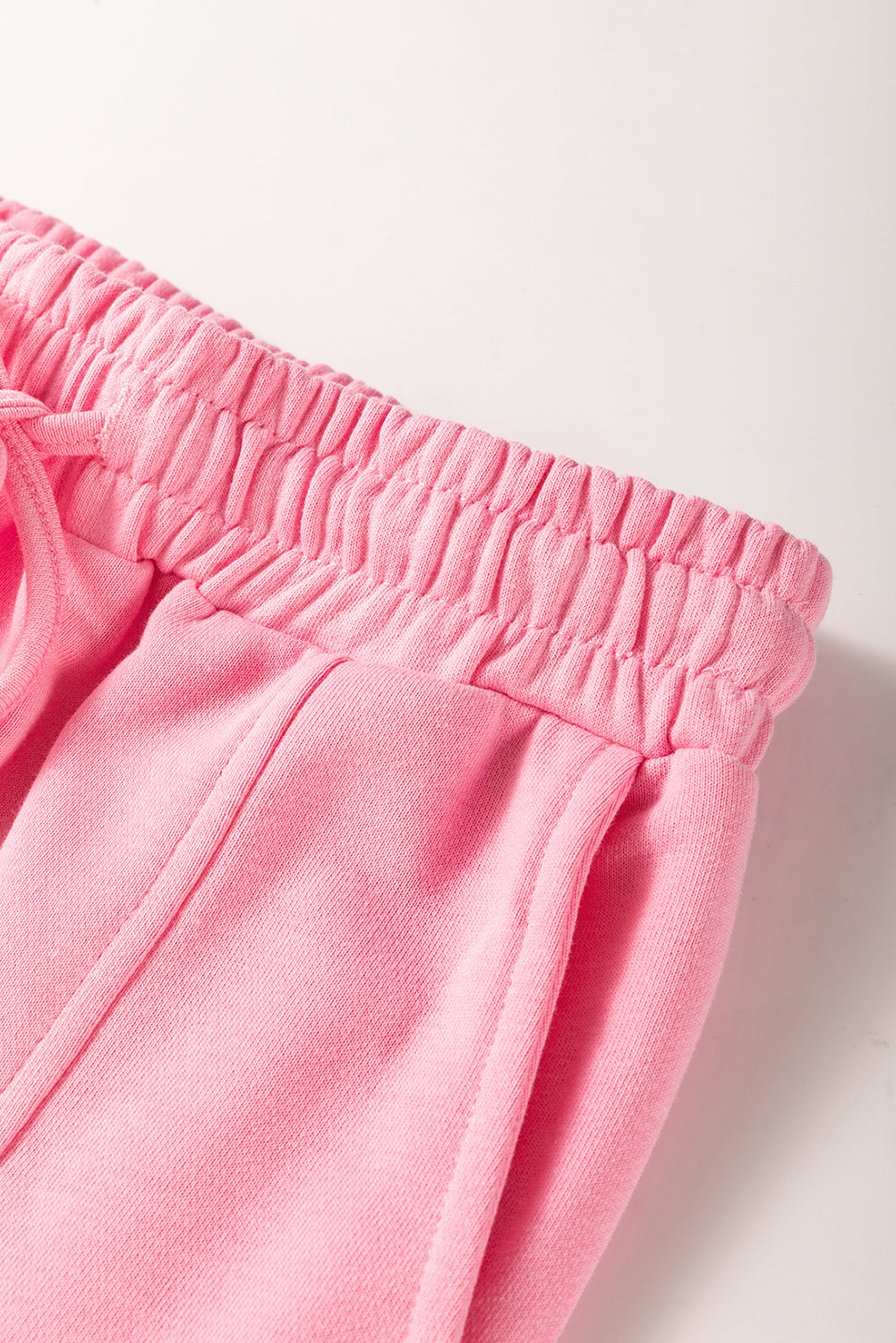 Sachet Pink Solid Color Patchwork Pullover Top and Cargo Pants Set BB Fashion Outlet