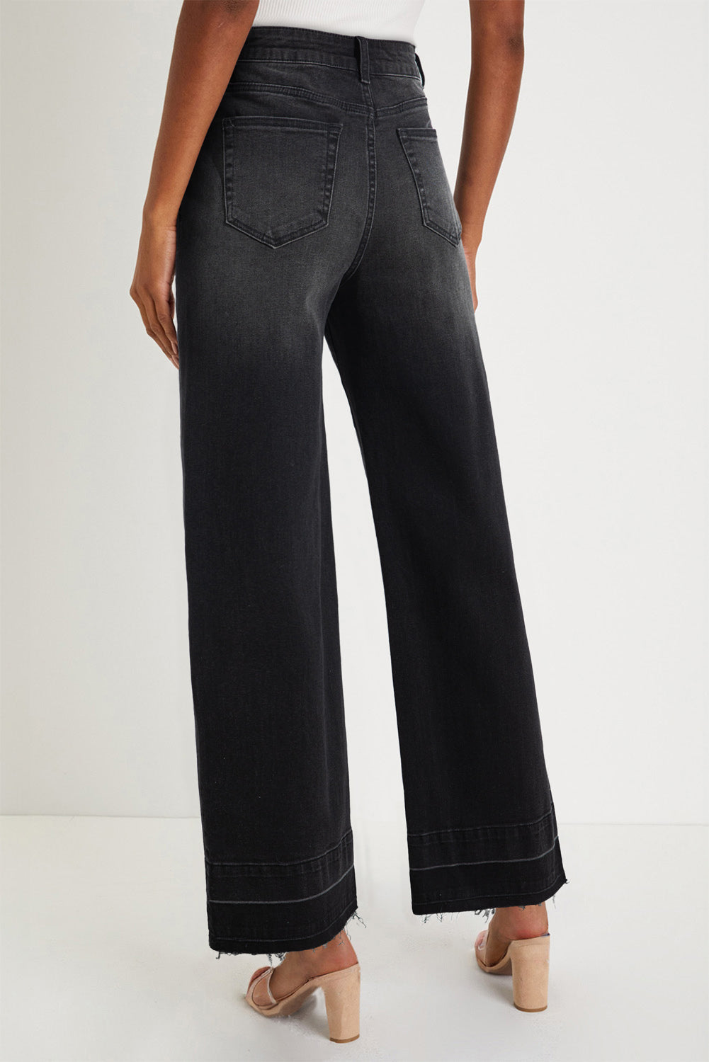 Raw Hem Straight High Rise Loose Jeans - eAura