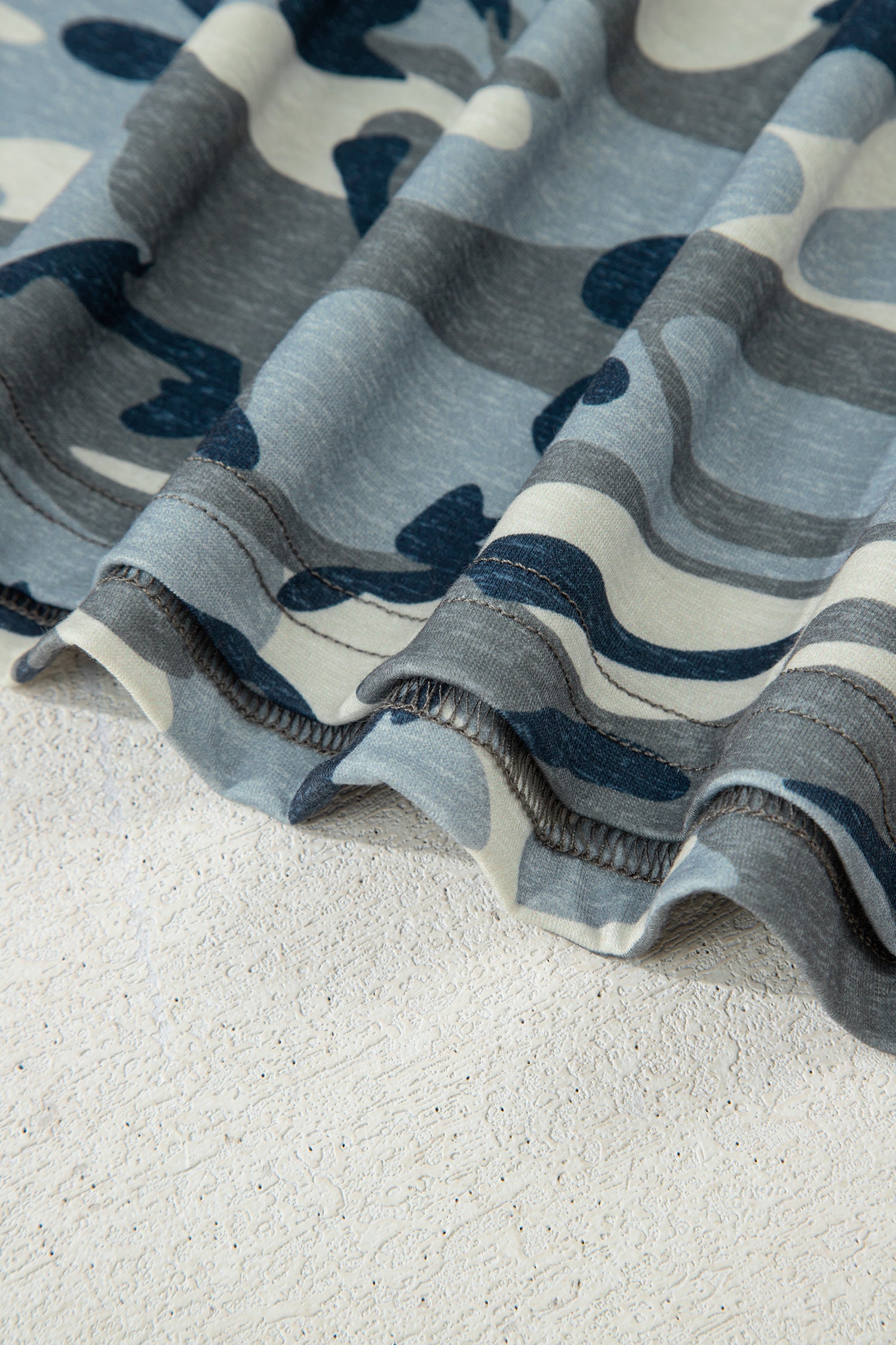 Camouflage Print Crew Neck T-Shirt