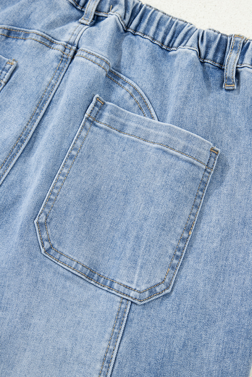 Drawstring Seam Detail Raw Hem Wide Leg Denim Jeans Dear-Lover Dropshipping