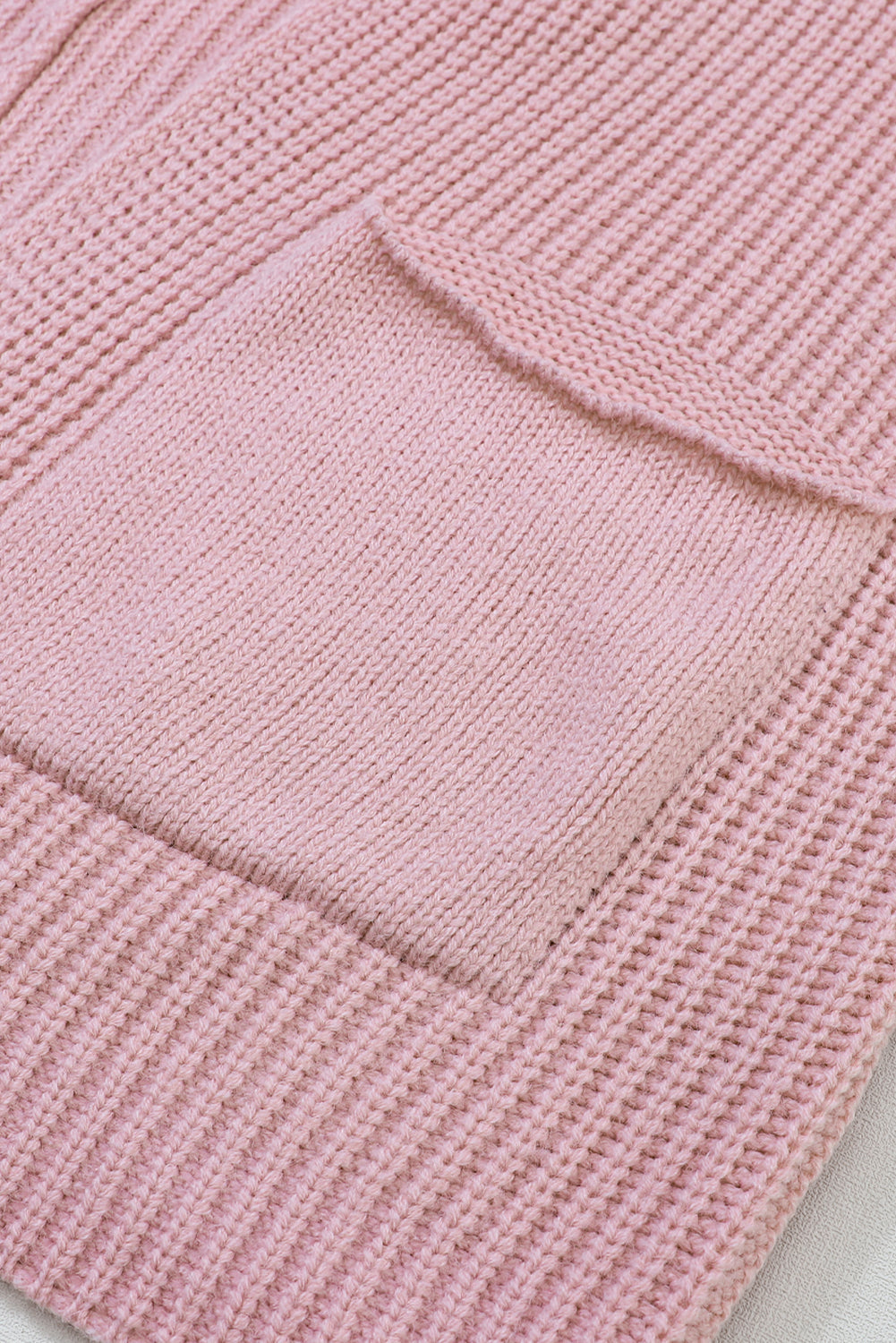 Pink Oversized Fold Over Sleeve Open Front Cardigan eAura