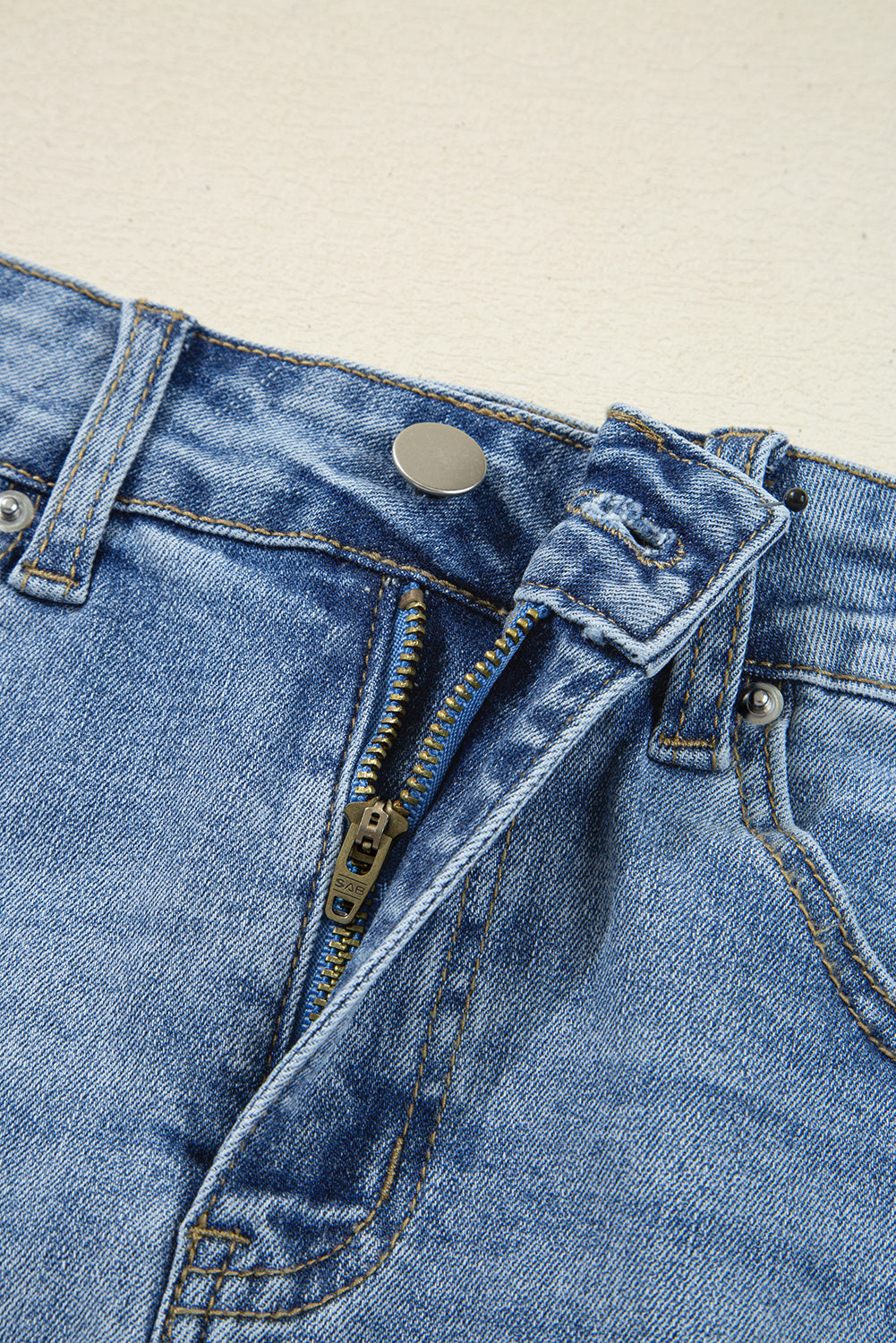 Irregular Distressed Bottom Denim Midi Skirt - eAura