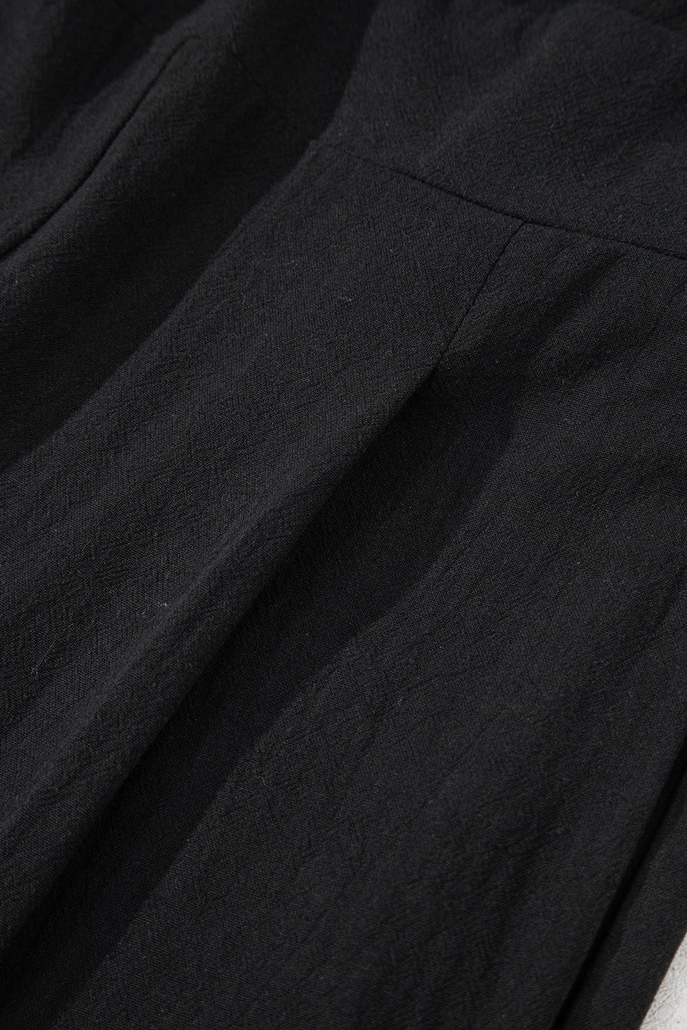Black Front Cut Out Smocked Back Sleeveless Wide Leg Jumpsuit eAura