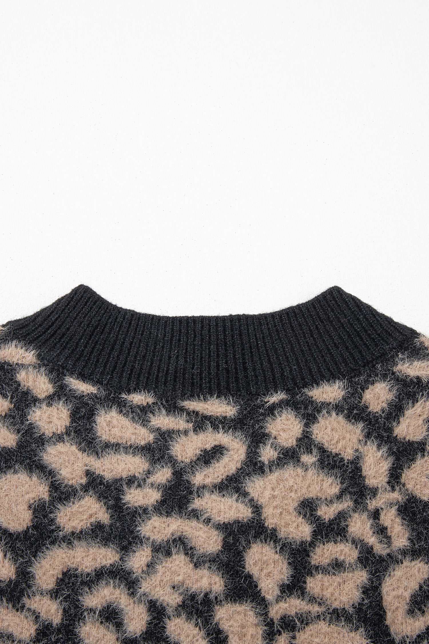 Leopard Print Knit Sleeveless Regular Wash Sweater Vest – Pink