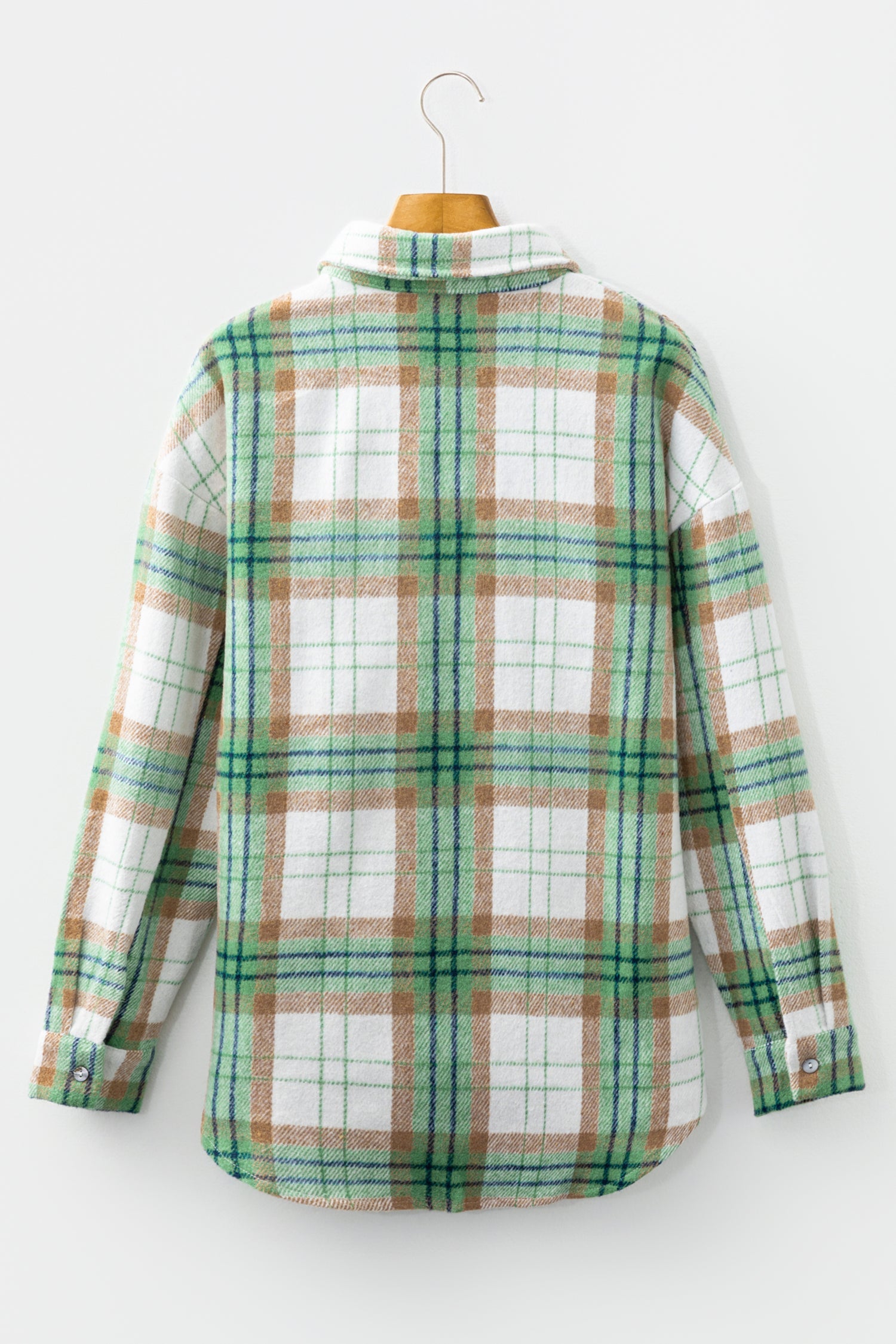 Red Plaid Casual Flannel Shacket - eAura