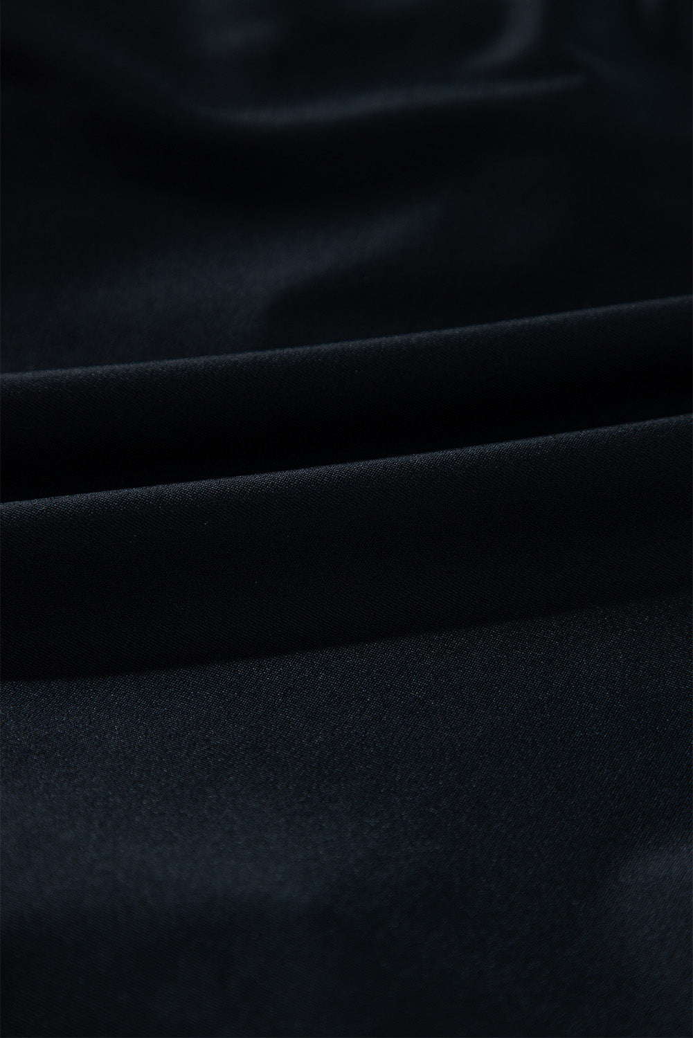 Black Colour Contrast Ruffled Wrap V Neck Swimsuit eAura
