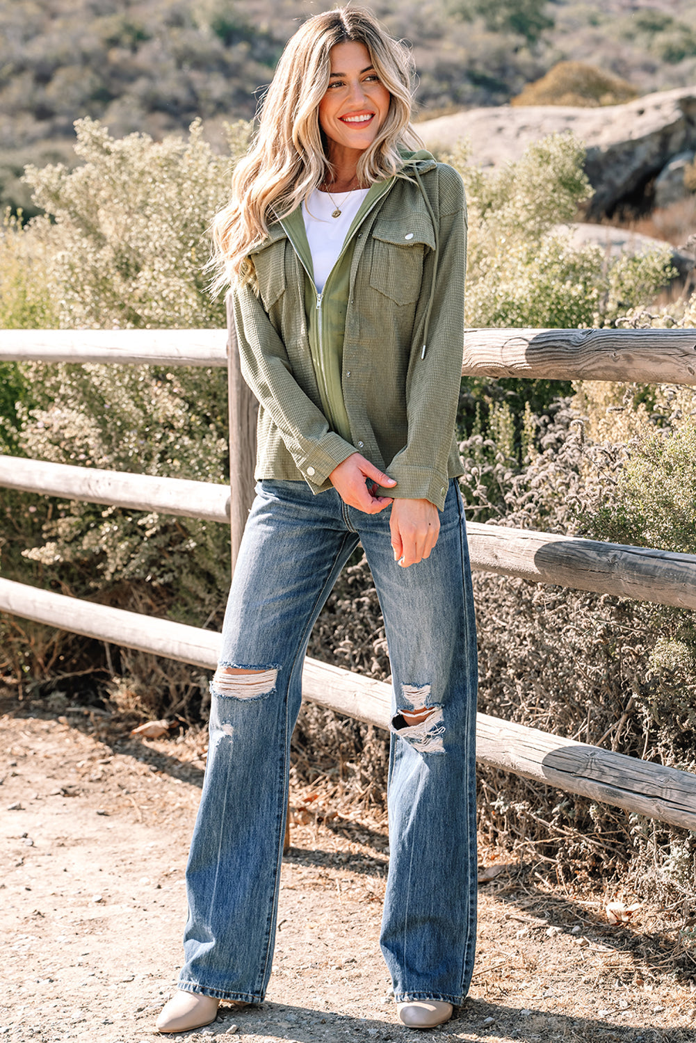 Textured Hooded Jacket - eAura