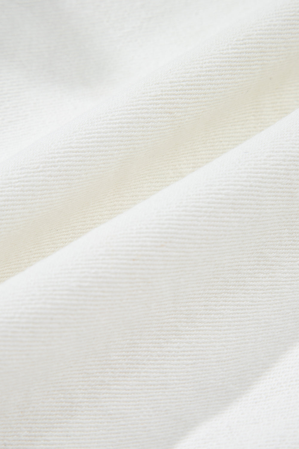 White Raw Hem High Waist Denim Shorts eAura