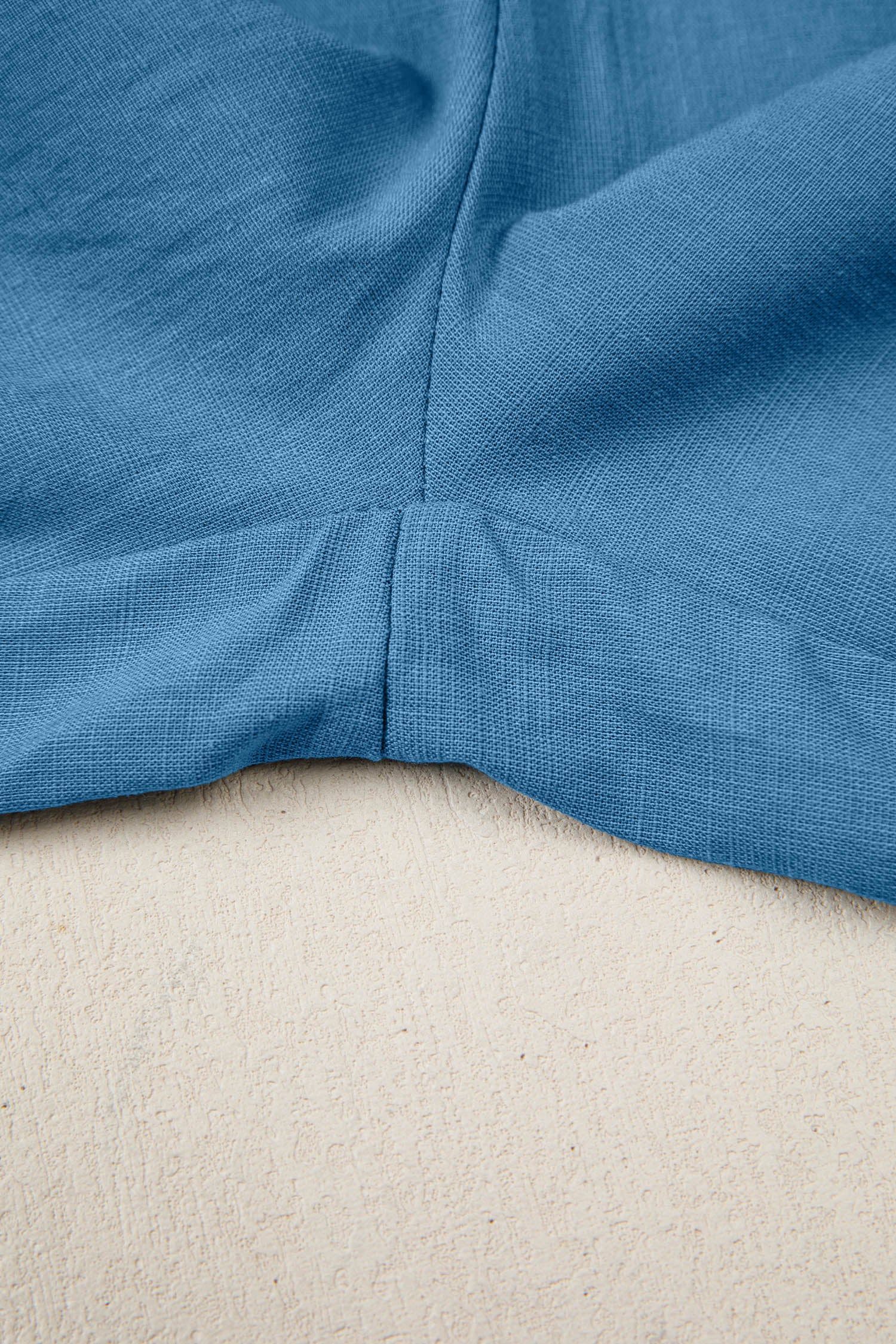 Prussian Blue Smocked Waist Casual Jogger Style Pants