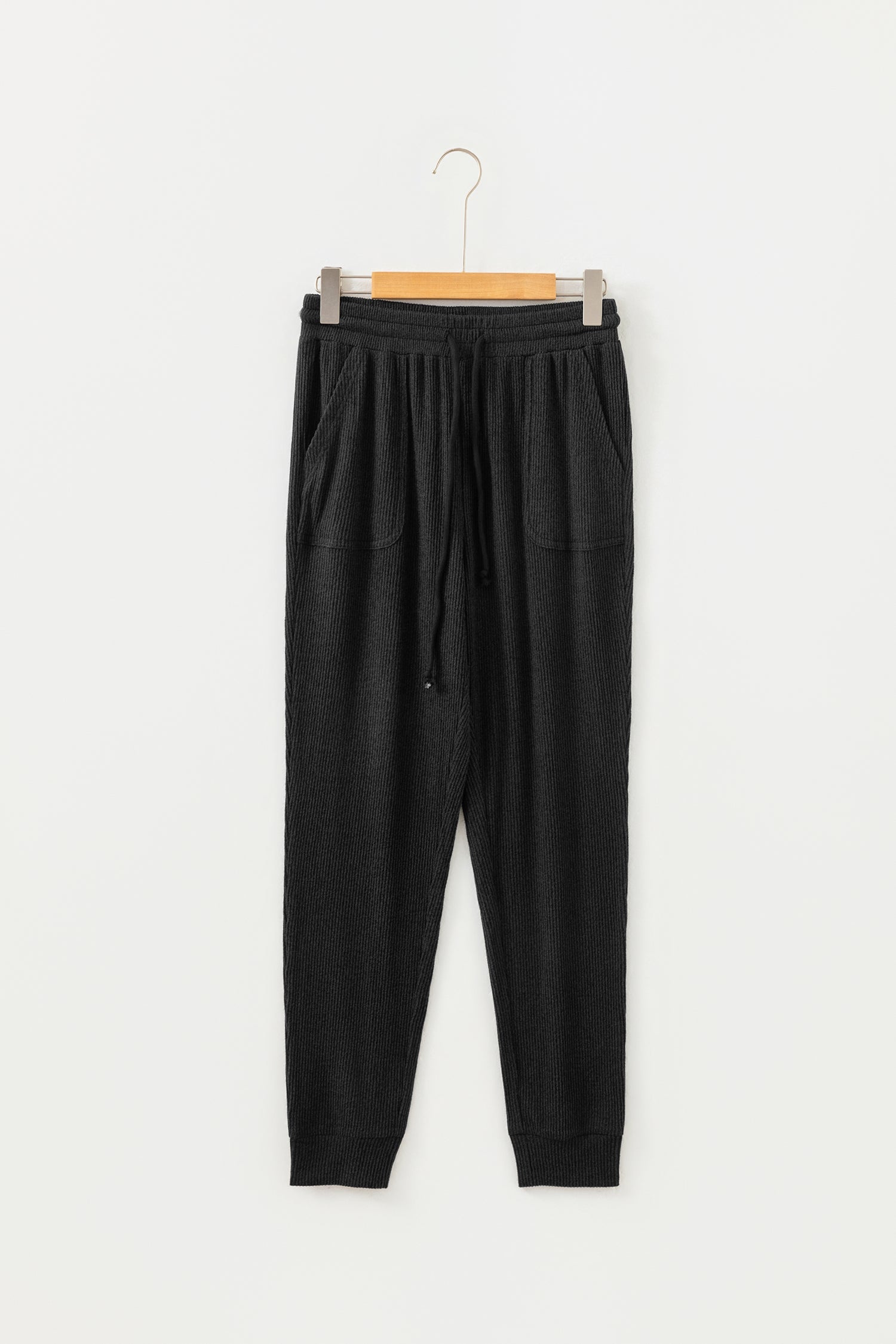 Rib Drawstring Joggers - Activewear/Bottoms