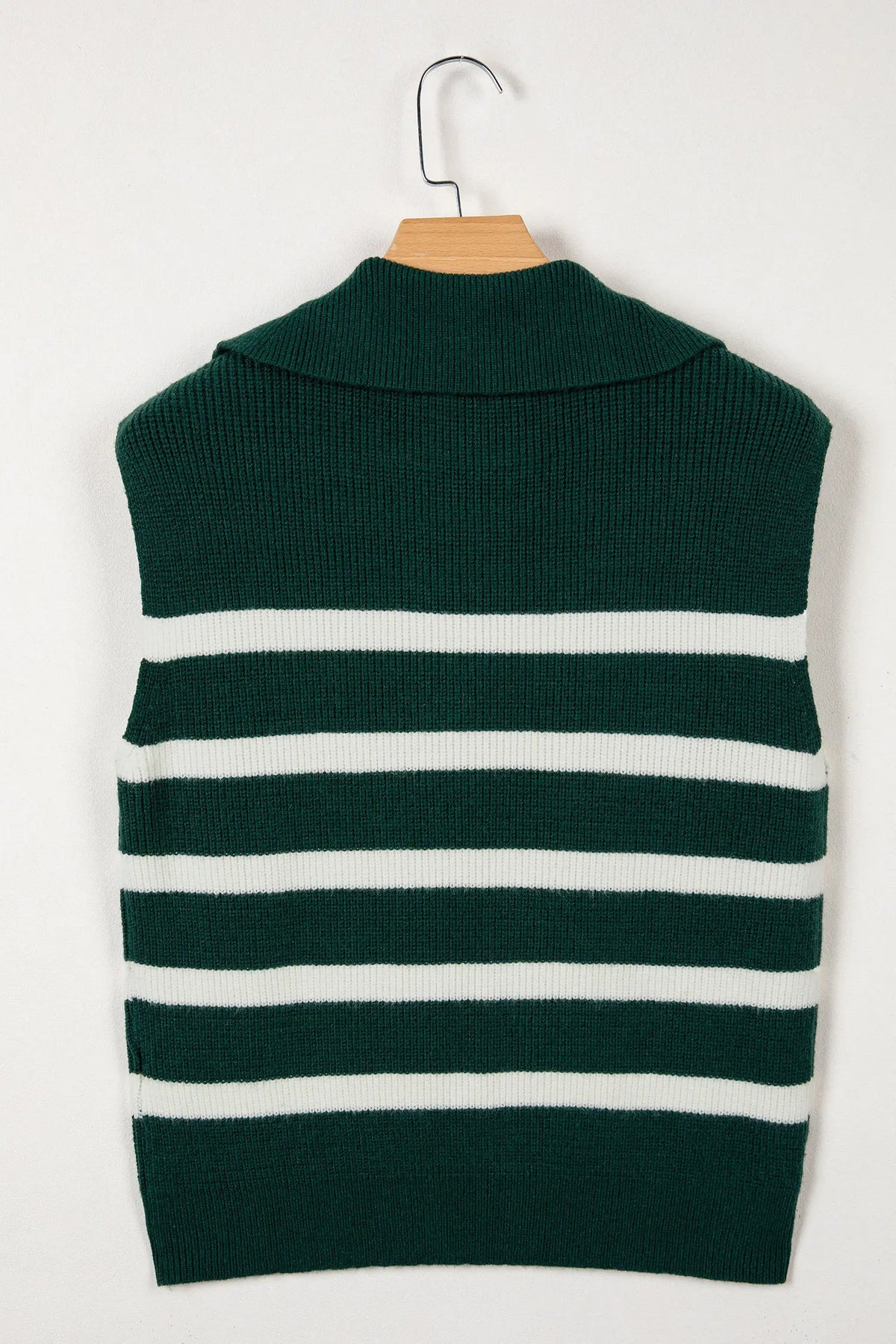 Ribbed Half Zip Collared Sweater Vest – Chicory Coffee