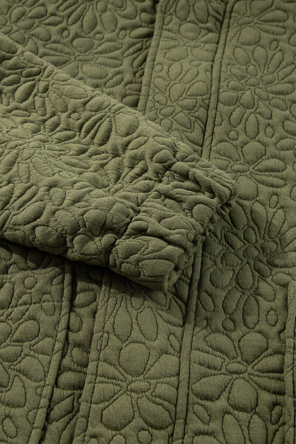 Jungle Green Floral Quilted Jacket Beagle Boutique Fashion Outlet