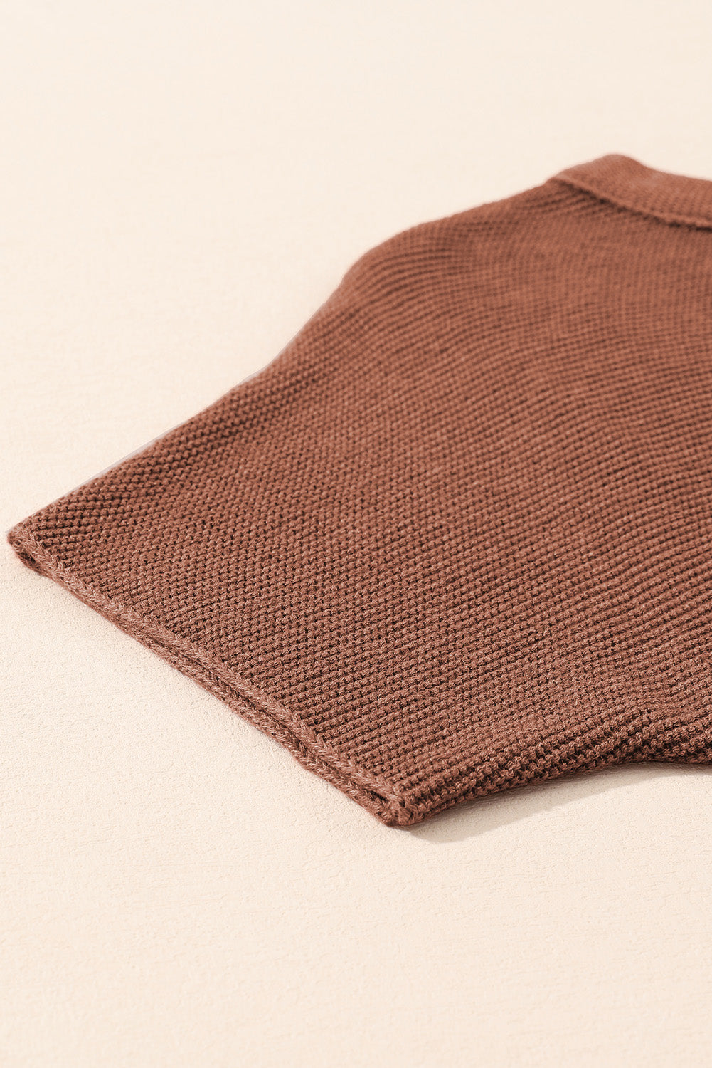 Coffee High Neck Short Bat Sleeve Sweater eAura
