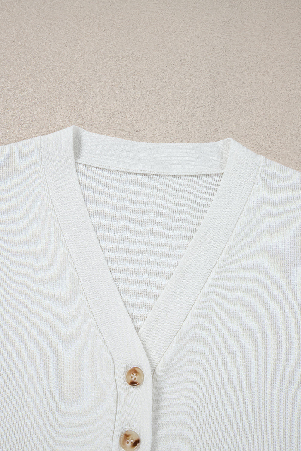 White V Neck Buttoned Sweater Vest eAura