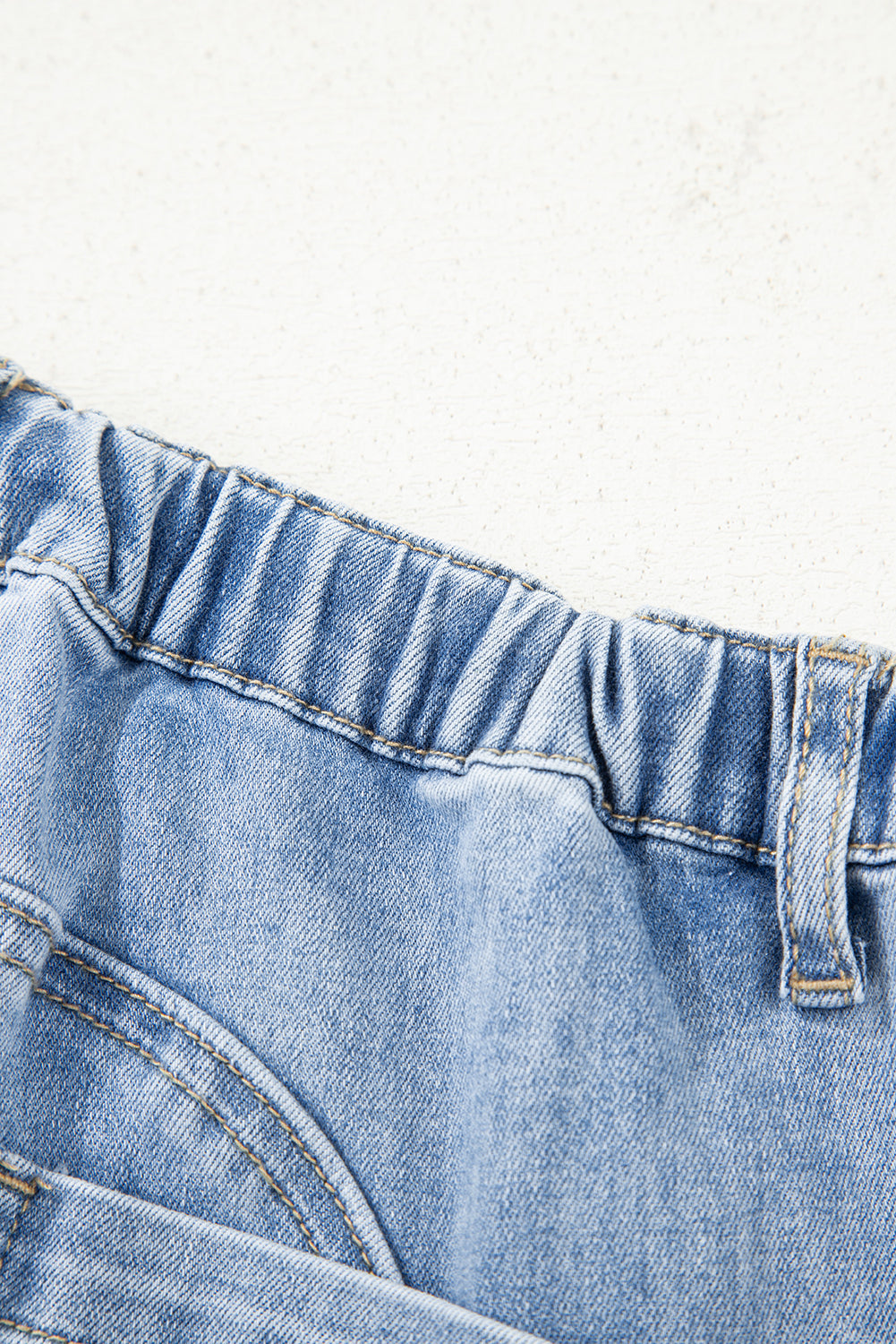 Drawstring Seam Detail Raw Hem Wide Leg Denim Jeans Dear-Lover Dropshipping